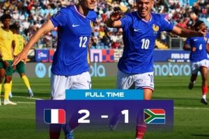 世青赛:法国U20以2-1胜南非U20取开门红,贝尔蒙特、米沙尔破门