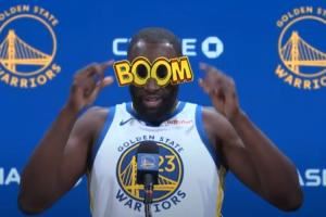 贴脸开大!追梦戴“Boom”墨镜出席媒体日活动 此前因此被裁判吹T