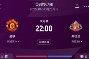 曼联vs桑德兰首发:拉门斯首秀!舍什科、芒特先发,库尼亚替补
