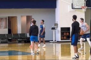  差点忘了还有你！雷霆队记晒出肯里奇今日参加投篮训练视频